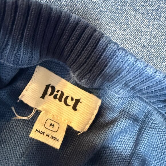 Pact Size Medium Blue Tie Dye Sweater Crewneck Women's Cotton Organic - Picture 3 of 6